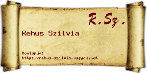 Rehus Szilvia névjegykártya