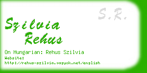 szilvia rehus business card